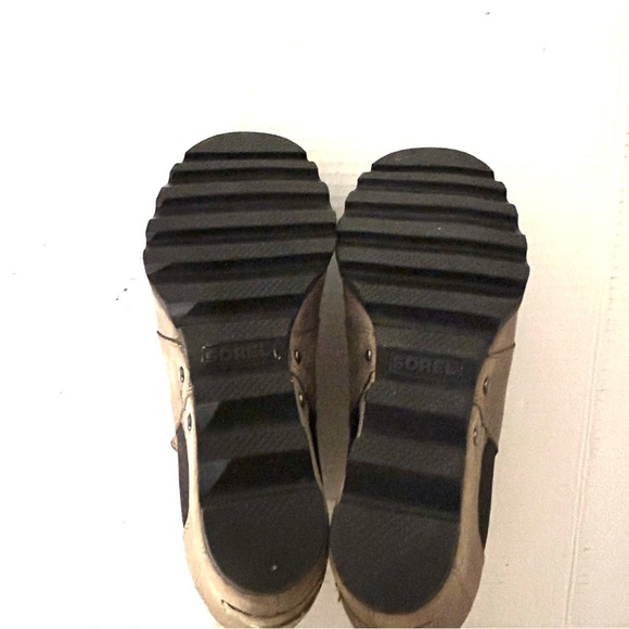 Sorel Lea Wedge Joan Of Arctic Taupe Brown Leather Ankle Boot Sz 6.5 NL2334-089 - Picture 7 of 11